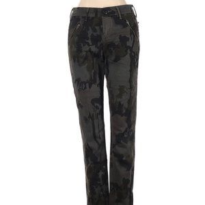 Habitual Jeans Camo Print Black Green Straight Leg Low Rise Size 27 #470